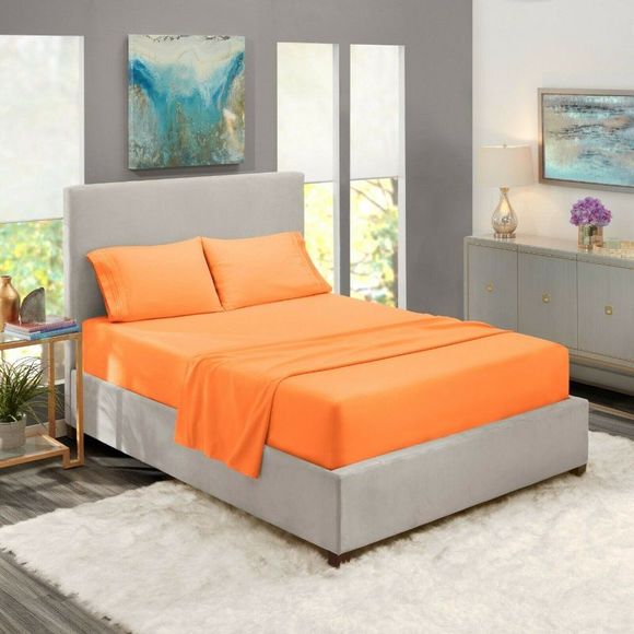 Apricot Egyptian Comfort Bed Sheets 4 Piece! Sale!